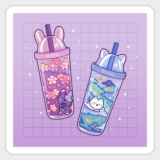 Patchi & Biru Water Bottles Sticker